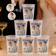 Custom Photo, Gift For Couples, Top Market, Wedding, Humorous, Dynamic Photo - Custom Photo These Kids Are Getting Married - Personalized Frosted Cups