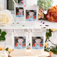 Custom Photo,Top Market,Gift For Yourself,Humorous,Dynamic Photo - Custom Photo Vintage Photo Birthday Party - Personalized Frosted Cups