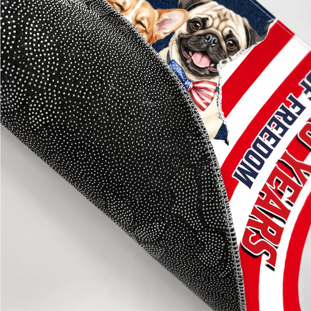 America 250th, Custom Photo, Independence Day, Art Design, Pet Lovers, Playful, Photo - US Theme Accessories Watercolor - Custom Photo Watercolor With US Accessories Patriotic Dog Cat 250 Years Of Freedom - Personalized Doormat
