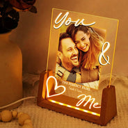 Custom Photo, Gift For Couples, Top Market, Romantic, Dynamic Photo - Custom Photo You & Me Lucky In Love - Personalized Night Light