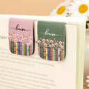 Adorable, Reading, Gift For Yourself, Gift For Women, Icon - Reading Birth Month Flowers Keepsake - Personalized Leather Magnetic Bookmark