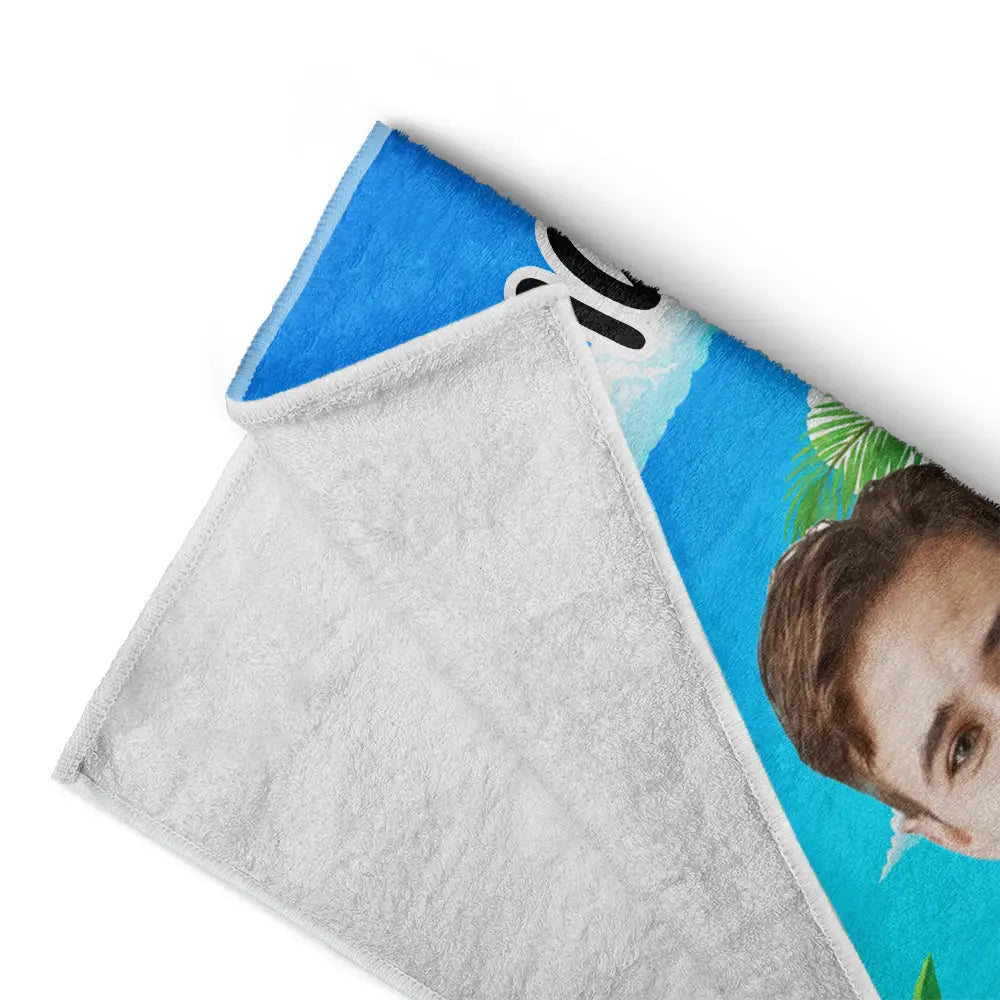 Art Design,Humorous,Gift For Men,Gift For Yourself,Summer,Photo - Swimwear 3D Effect - Custom Photo 3D Swimsuit Funny On Beach - Personalized Beach Towel
