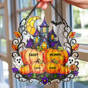 Top Market, Adorable, Halloween, Family, Icon - Haunted Family Home Sweet Home - Personalized Window Hanging Suncatcher Ornament