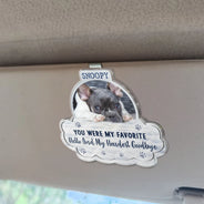Sentimental,Custom Photo,Pet Lovers,Memorial,Upload Full Photo - Custom Photo I Will Carry You With Me - Personalized Custom Shaped Acrylic Car Visor Clip