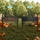 Halloween,Cozy,Family,Custom Text - Haunted Home Family Welcome Sign - Personalized Metal Garden Stake