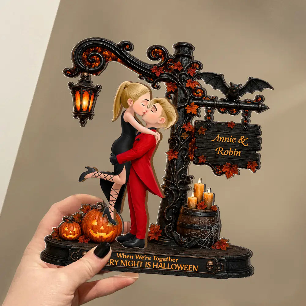 Couple Till Death Do Us Part - Personalized Custom Shaped Wooden Plaque