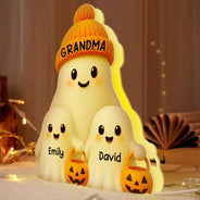 Top Market,Adorable,Gift For Grandchildren,Gift For Grandkids,Gift For Grandma,Halloween,Grandma - Grandkids,Vector - Grandma Boo Crew Lovely Halloween - Personalized Custom Shaped Light Box
