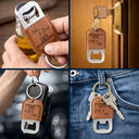 Romantic,Gift For Yourself,Wedding,Custom Text - Thank You Gift Couples Wedding Save The Date - Personalized Leather Bottle Opener Keychain