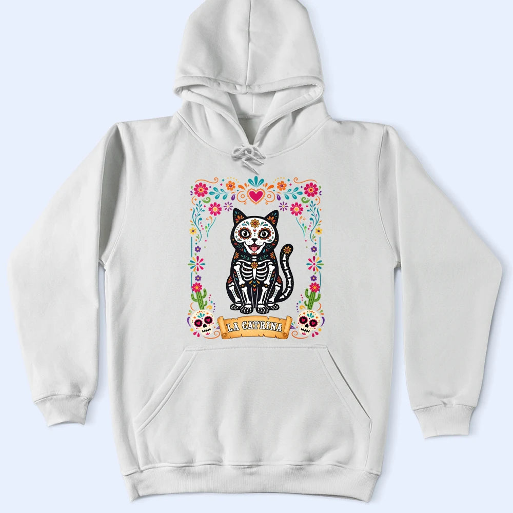 Art Design,Playful,Halloween,Pet Lovers,Photo - Hispanic Mexican Flowers Pet - Custom Photo Hispanic Pet Day Of The Dead Pet Portrait - Personalized T Shirt