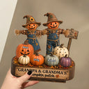 Top Market,Adorable,Gift For Grandchildren,Gift For Grandkids,Gift For Grandma,Halloween,Grandma - Grandkids,Icon - Grandma Pumpkin Patch Halloween - Personalized Custom Shaped Wooden Plaque