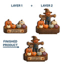 Top Market,Adorable,Gift For Grandchildren,Gift For Grandkids,Gift For Grandma,Halloween,Grandma - Grandkids,Icon - Grandma Pumpkin Patch Halloween - Personalized Custom Shaped Wooden Plaque