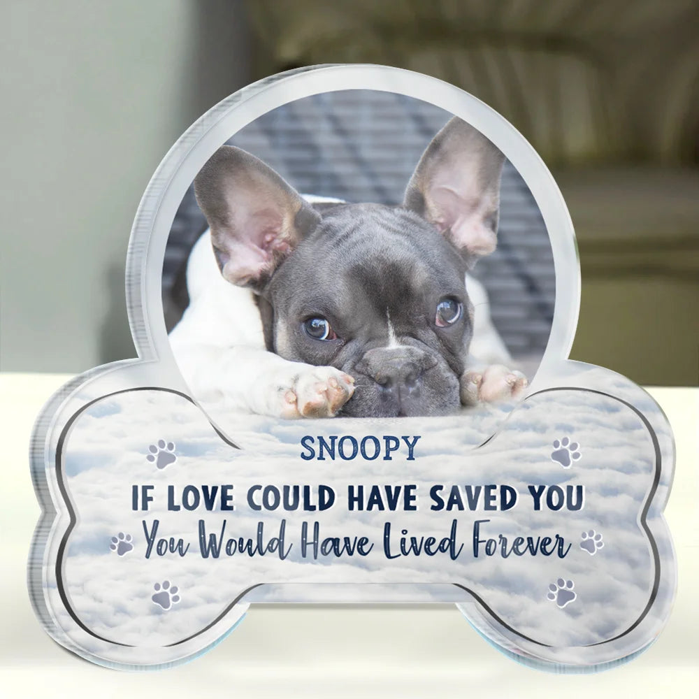 Sentimental,Custom Photo,Pet Lovers,Memorial,Upload Full Photo - Custom Photo I Will Carry You With Me - Personalized Custom Shaped Acrylic Plaque