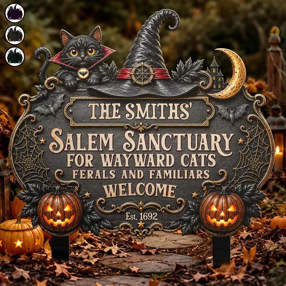 Salem Sanctuary For Wayward Cats Ferals - Personalized Metal Garden Stake