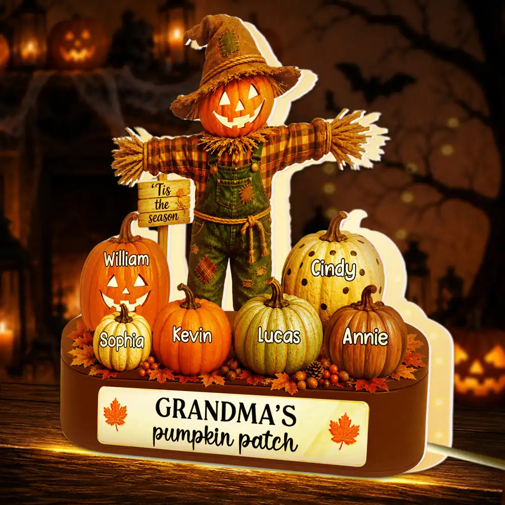 Grandma Pumpkin Patch Halloween - Personalized Custom Shaped Light Box