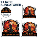 Halloween,Romantic,Gift For Couples,Vector - Till Death Do Us Part - Personalized Window Hanging Suncatcher Ornament