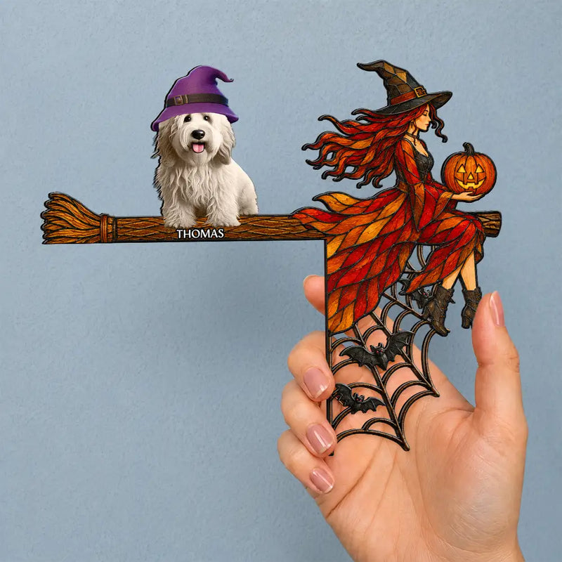 Playful,Halloween,Pet Lovers,Vector - Pet Lovers Halloween - Personalized Door Corner Wood Sign