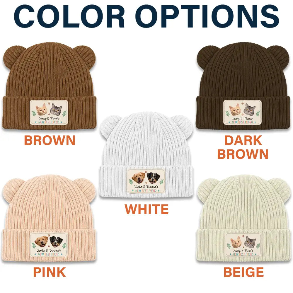 Adorable,New Baby,Christmas,Custom Photo,Pet Lovers,Cut-Face Photo - Custom Photo Pet New Best Friend Baby Shower Gifts For New Mom New Dad New Baby - Personalized Baby Beanie And Mittens