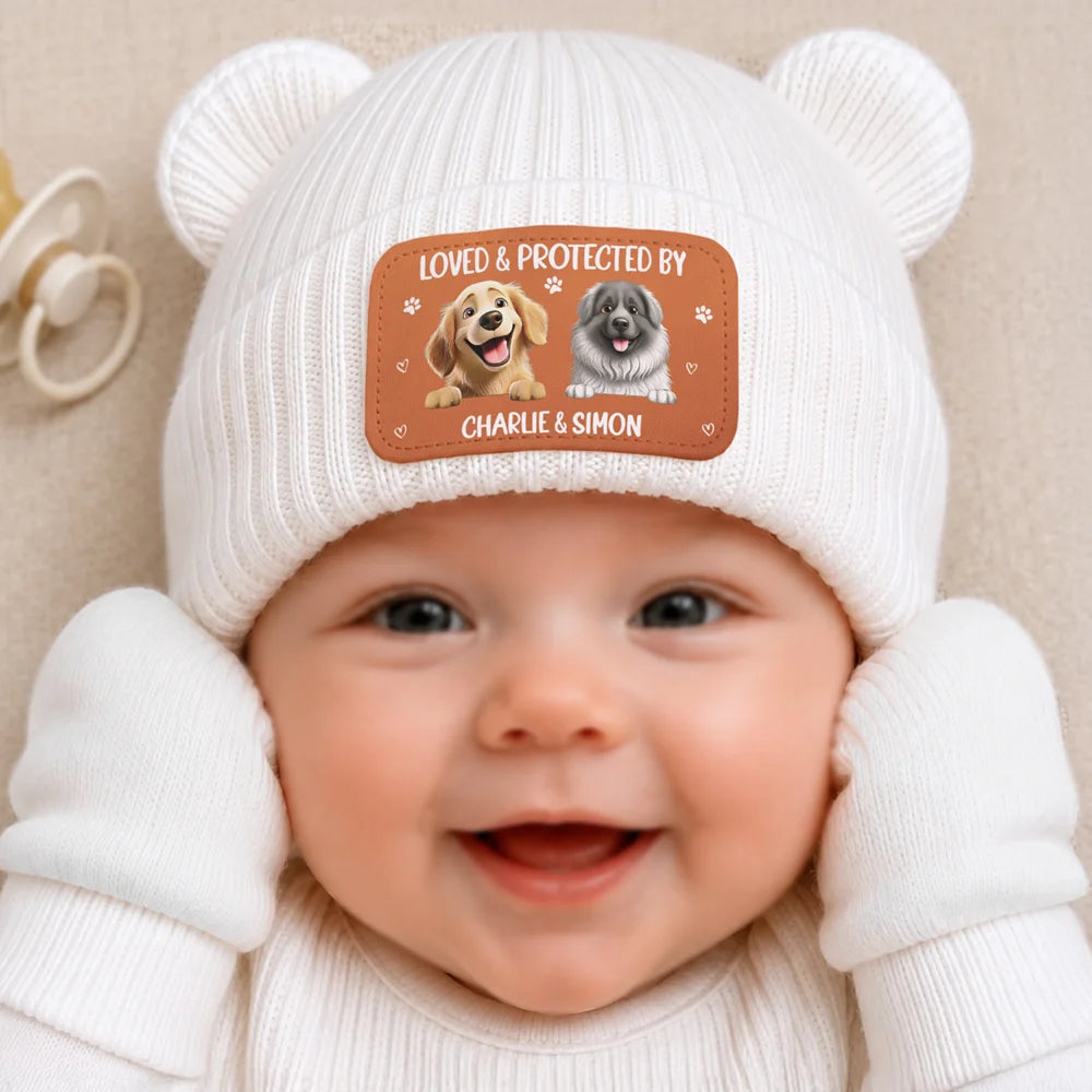 Adorable,New Baby,Christmas,Pet Lovers,Vector - 3D Effect Pet New Best Friend Baby Shower Gifts For New Mom New Dad New Baby - Personalized Baby Beanie And Mittens