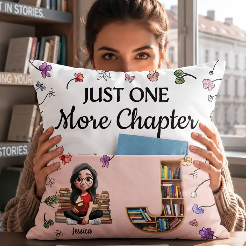 Gift For Children,Christmas,Gift For Mother,Cozy,Reading,Mom - Daughter (Young),Gift For Daughter,Vector - Floral Book Lovers This Is My Reading Pillow - Personalized Pocket Pillow