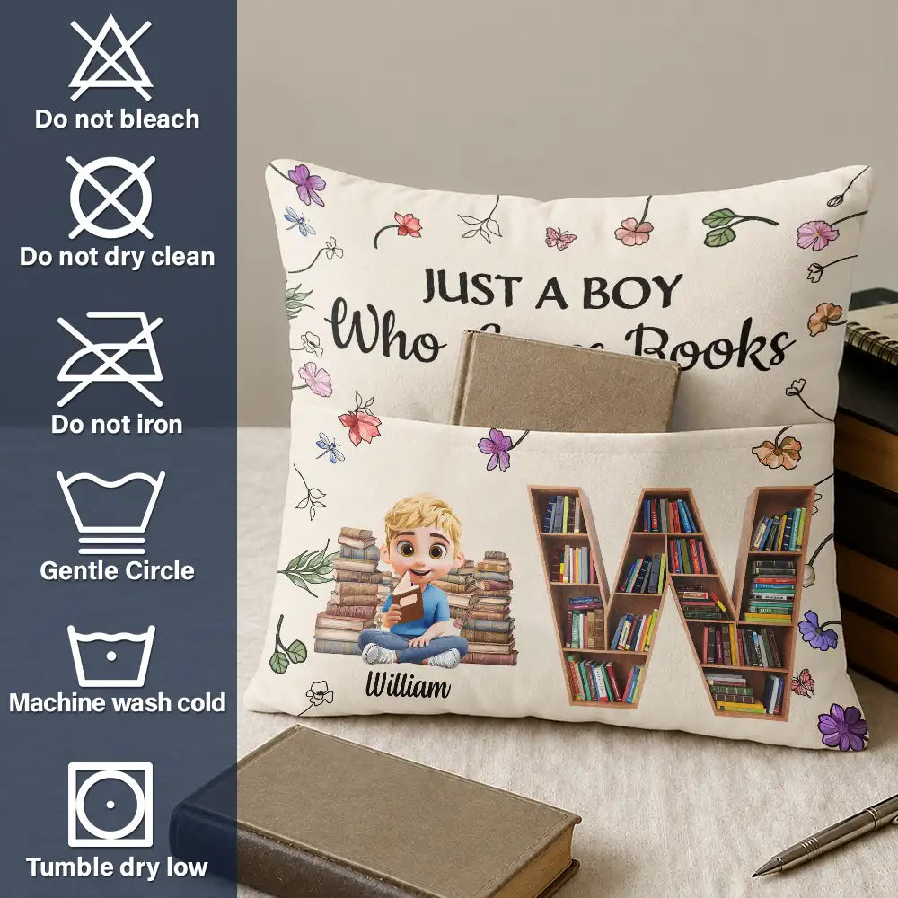 Gift For Children,Christmas,Gift For Mother,Cozy,Reading,Mom - Daughter (Young),Gift For Daughter,Vector - Floral Book Lovers This Is My Reading Pillow - Personalized Pocket Pillow