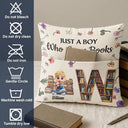 Gift For Children,Christmas,Gift For Mother,Cozy,Reading,Mom - Daughter (Young),Gift For Daughter,Vector - Floral Book Lovers This Is My Reading Pillow - Personalized Pocket Pillow