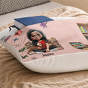 Gift For Children,Christmas,Gift For Mother,Cozy,Reading,Mom - Daughter (Young),Gift For Daughter,Vector - Floral Book Lovers This Is My Reading Pillow - Personalized Pocket Pillow
