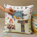 Gift For Children,Christmas,Gift For Mother,Cozy,Reading,Mom - Daughter (Young),Gift For Daughter,Vector - Floral Book Lovers This Is My Reading Pillow - Personalized Pocket Pillow