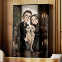 Art Design,Anniversary,Halloween,Romantic,Gift For Couples,Photo - Gothic Portrait Art - Custom Photo Gothic Portrait Art Couple Spooky Halloween - Personalized Poster