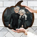 Adorable,Art Design,Halloween,Family,Photo - Gothic Portrait Art - Custom Photo Gothic Portrait Art Family Spooky Halloween - Personalized Custom Shaped Wood Sign