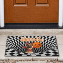 Art Design,Playful,Halloween,Pet Lovers,Photo - Halloween Theme Accessories 3D Cartoon - Custom Photo 3D Halloween Themed Pet Spooky Haunted Home - Personalized Doormat