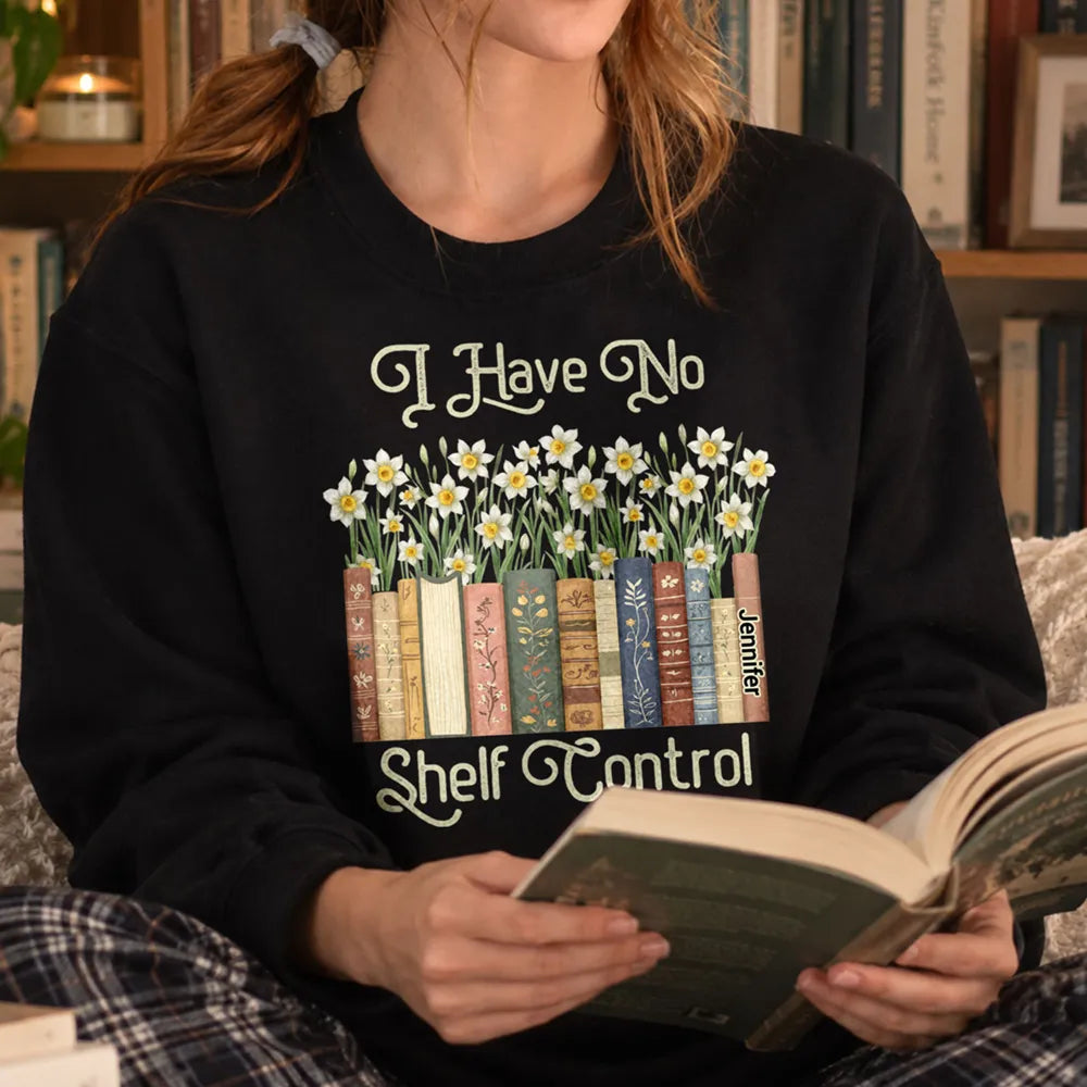 Christmas,Humorous,Reading,Gift For Yourself,Icon - I Have No Shelf Control Funny Bookworm Book Lovers - Personalized T Shirt