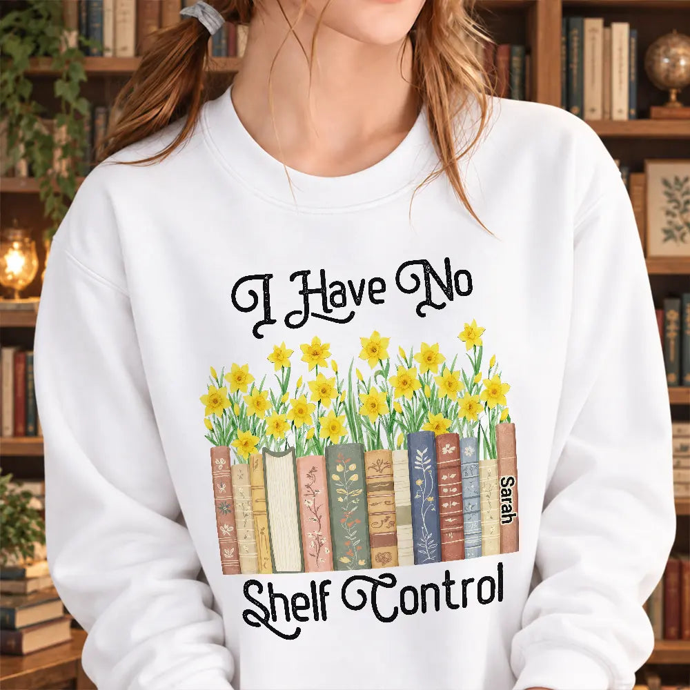 Christmas,Humorous,Reading,Gift For Yourself,Icon - I Have No Shelf Control Funny Bookworm Book Lovers - Personalized T Shirt