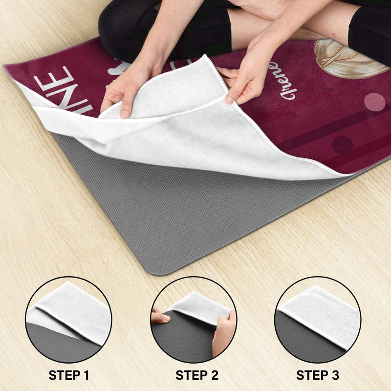 Yoga Drink Wine Pet Cats - Gift For Cat Mom - Personalized Yoga Towel