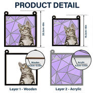 Custom Photo Life Is Better With Dogs Cats - Personalized Window Hanging Suncatcher Ornament