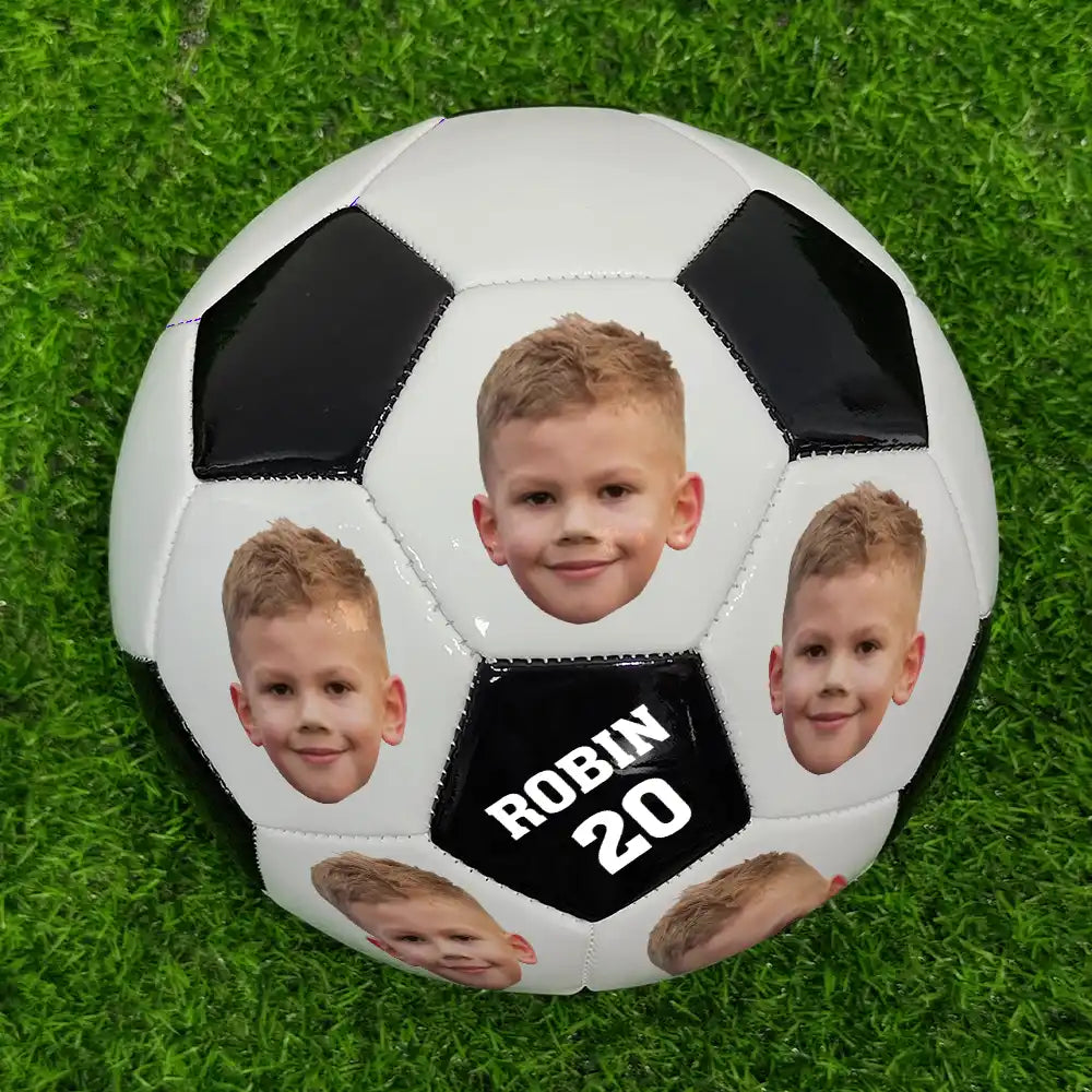 Custom Photo Face Cut Soccer Players Football Players - Personalized Soccer Ball