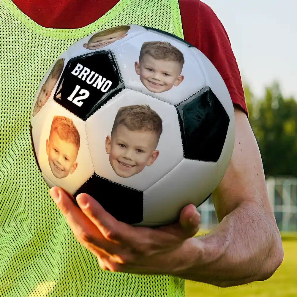Custom Photo Face Cut Soccer Players Football Players - Personalized Soccer Ball