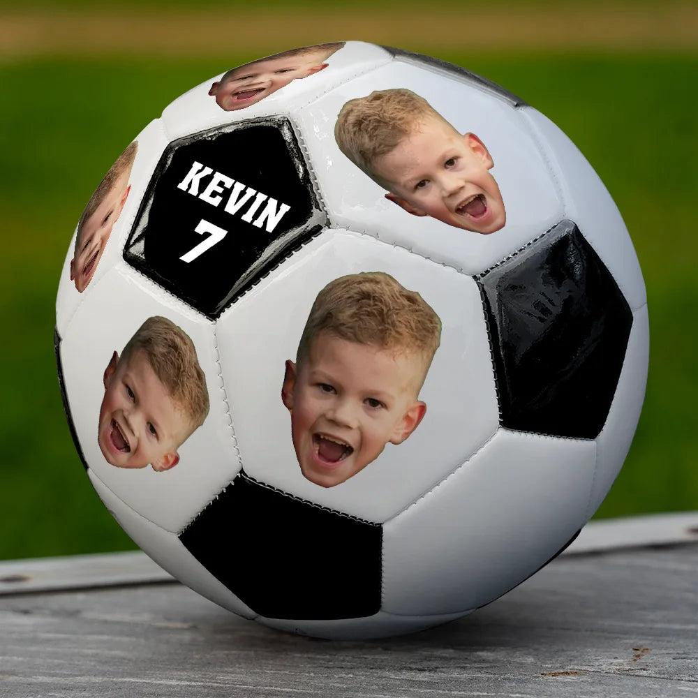 Custom Photo Face Cut Soccer Players Football Players - Personalized Soccer Ball