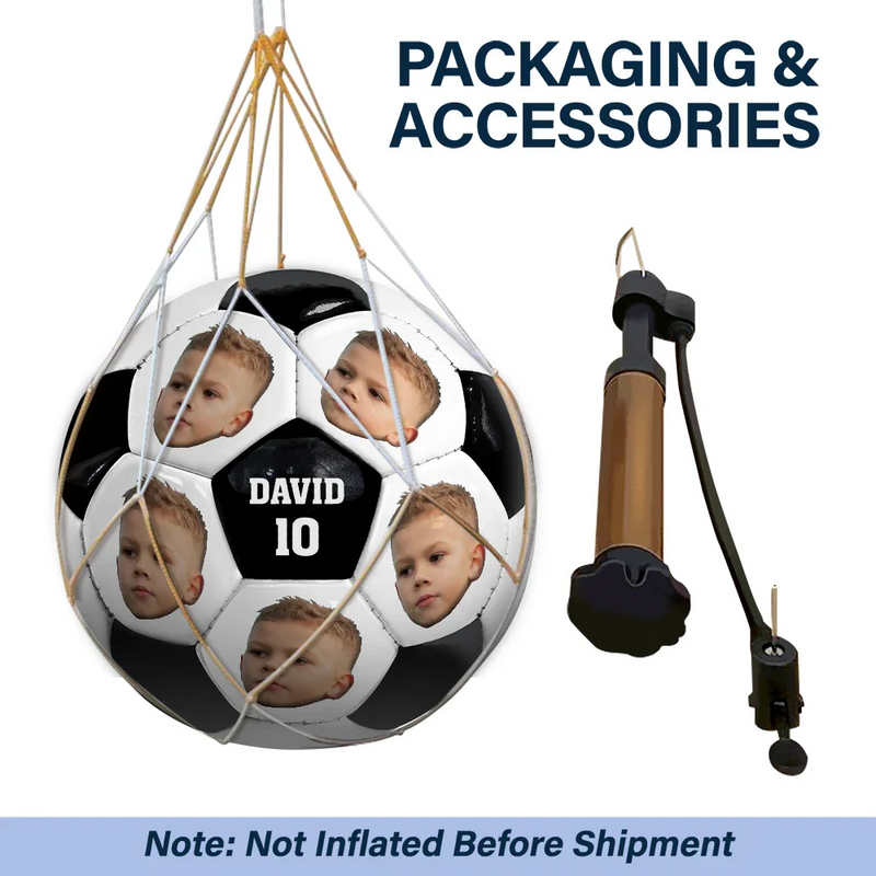 Custom Photo Face Cut Soccer Players Football Players - Personalized Soccer Ball