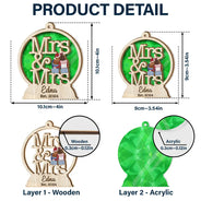 First Christmas As Mr & Mrs - Personalized Suncatcher Ornament