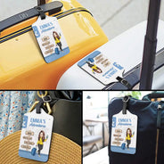 Gift For Couples,Gift For Husband,Gift For Wife,Travel,Happy,Gift For Boyfriend,Gift For Girlfriend - Couple Travel Adventures Sign Post - Personalized Combo 2 Luggage Tags