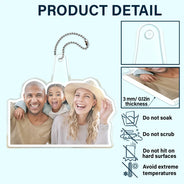 Gift For Couples, Family, Gift For Bestie - Custom Photo Outline Couple Family Besties - Personalized Acrylic Car Hanger