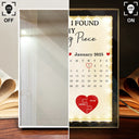 Gift For Couples,Gift For Husband,Gift For Wife,Gift For Boyfriend,Gift For Girlfriend,Anniversary,Happy - Calendar The Day I Found My Missing Piece - Personalized LED Mirror Frame Lamp