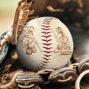 Custom Photo Pencil Drawing Engraved Best Dad Grandpa Ever - Personalized Baseball, Softball