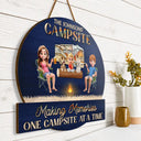 Camping Family Making Memories 3D Effect - Personalized Custom Shaped Wood Sign