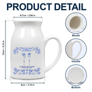 Gift For Bestie,Old Best friends,Love - Toile De Jouy Birth Flower Grow An Old Friend - Personalized Ceramic Flower Vase