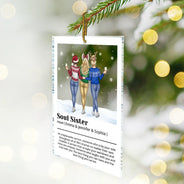 Christmas,Gift For Bestie,Happy,Gift For Sisters,Gifts For Colleagues - Best Friend Definition Bestie Backside - Personalized Custom Shaped Acrylic Ornament