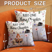 My Reading Pillow Reading Girl With Pets & Birth Month Flower - Personalized Pocket Pillow