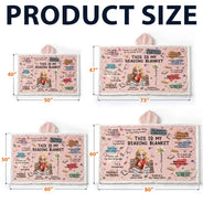 This Is My Reading Blanket Birth Month Flower - Personalized Wearable Hooded Blanket