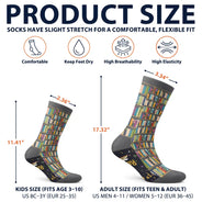 My Reading Socks Reading Girl With Birth Month Flower - Personalized Socks