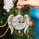 Memorial,Family,Gift For Women,Gift For Men,Sad,Christmas,Top Market - Custom Photo I'm Always With You Angel Wings - Personalized Custom Shaped Acrylic Ornament